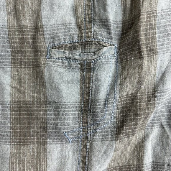 Tommy Bahama Relaxed Men’s 100% Linen Shorts Blue Plaid Adult Size 36 Casual‎ - Picture 6 of 8